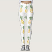 Leggings Aquarelle Ananas Plage exotique (Devant)