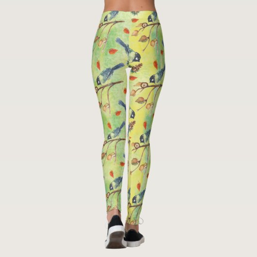 Leggings Aquarelle, Aquarelle Oiseaux (Dos)