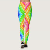 Leggings Aquarelle arc-en-ciel ajouter un nom texte personn (Dos)