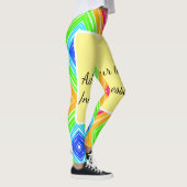 Leggings Aquarelle arc-en-ciel ajouter un nom texte personn (Droite)