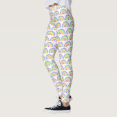 Leggings Aquarelle Arc-en-ciel et Coeurs (Gauche)