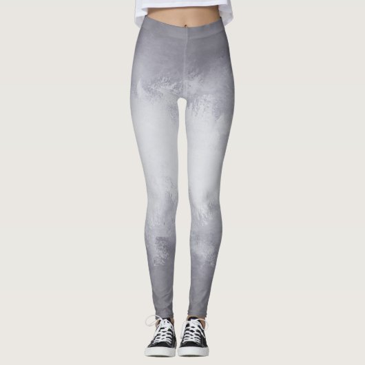 Leggings Aquarelle argent amusant avec dégradé Ombre (Devant)