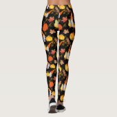 Leggings Aquarelle Automne Gnomes, Citrouille Et Feuille (Dos)