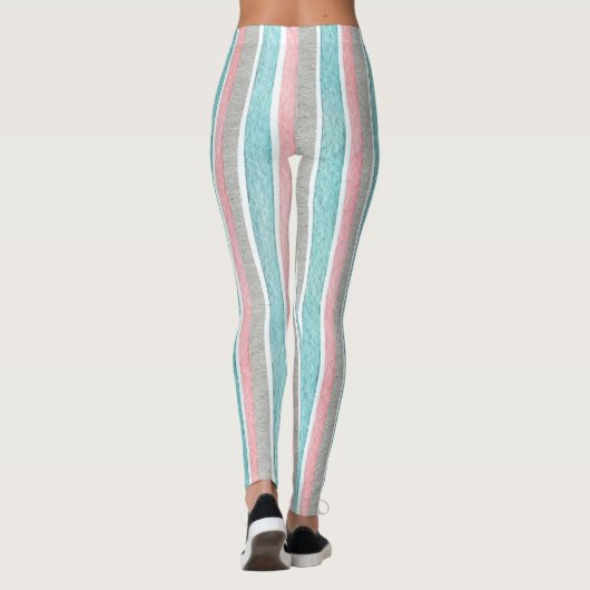 Leggings Aquarelle Bandes colorées (Dos)