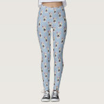 Leggings Aquarelle blanche de chien de bull-terrier du<br><div class="desc">C'est une peinture d'aquarelle d'un chien de bull-terrier de Staffordshire américain. Elle a un sourire énorme sur son visage avec sa langue. Ses oreilles sont redressées. Elle est un chien blanc avec les oreilles brunes. C'est un motif répété de la peinture.</div>