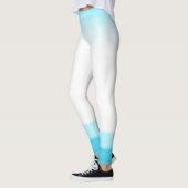 Leggings Aquarelle Bleu & Blanc Look Chic Lounge Salle De S (Gauche)