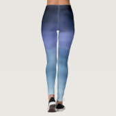 Leggings Aquarelle bleu moderne violet (Dos)