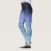 Leggings Aquarelle bleu moderne violet (Gauche)