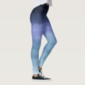 Leggings Aquarelle bleu moderne violet (Droite)