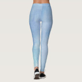 Leggings Aquarelle bleue Abstraite (Dos)