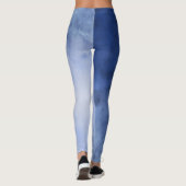 Leggings Aquarelle bleue et blanche (Dos)