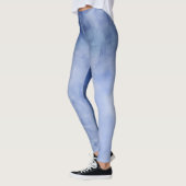 Leggings Aquarelle bleue et blanche (Gauche)