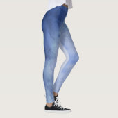 Leggings Aquarelle bleue et blanche (Droite)