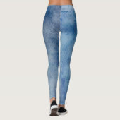 Leggings Aquarelle bleue Texture (Dos)