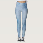 Leggings Aquarelle bleue Texture (Devant)