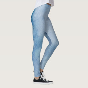 Leggings Aquarelle bleue Texture