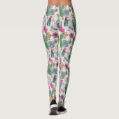 Leggings Aquarelle Boho exotique Cactus et Motif succulent (Dos)