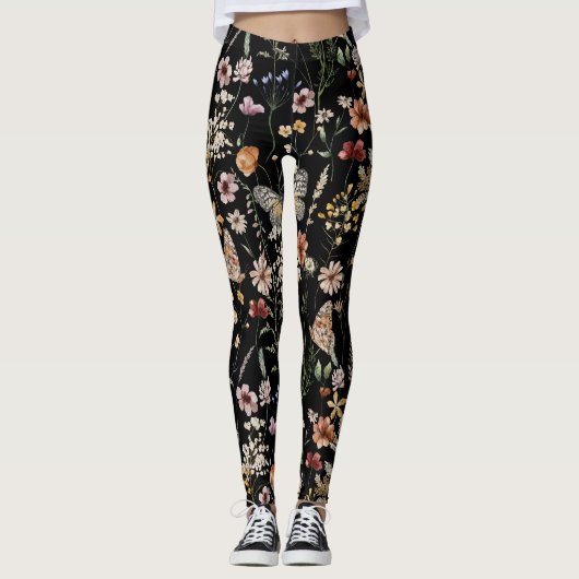 Leggings Aquarelle Boho Floral (Devant)