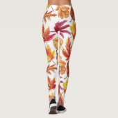 Leggings Aquarelle botanique d'automne, composition transpa (Dos)