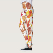 Leggings Aquarelle botanique d'automne, composition transpa (Gauche)