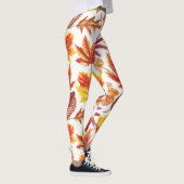 Leggings Aquarelle botanique d'automne, composition transpa (Droite)