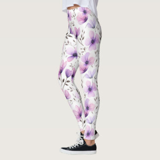 Leggings Aquarelle Botanique Motif Floral