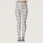Leggings Aquarelle BUTTERFLY bleu orange + vos idées (Devant)