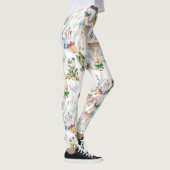 Leggings Aquarelle Cerf de Noël et Oiseau d'hiver (Droite)