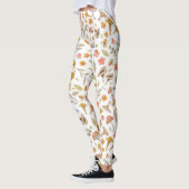 Leggings Aquarelle Champignons et fleurs (Gauche)
