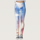 Leggings Aquarelle Ciel (Devant)