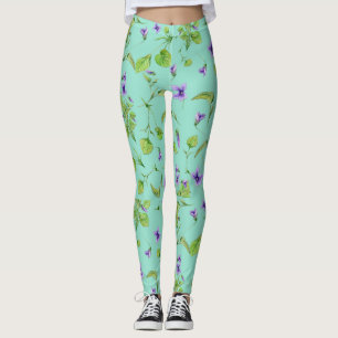 Leggings Aquarelle claire Violettes Leggins