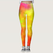 Leggings Aquarelle/Coeurs (Devant)