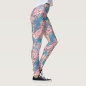 Leggings Aquarelle colorée Abstraite motif floral (Droite)