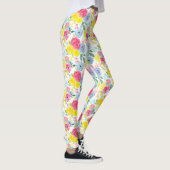 Leggings Aquarelle colorée brillante Motif floral (Droite)
