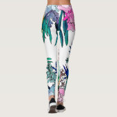 Leggings Aquarelle colorée élégante Motif Floral (Dos)