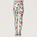 Leggings Aquarelle colorée Fleurs Sauvages Pépites Leggies<br><div class="desc">Légumineuses uniques avec des motifs colorés d'aquarelles illustrant des papillons,  des abeilles,  des coccinelles et des fleurs de champs de style provençal : lavandes,  pansies,  pavois,  et plus encore.</div>