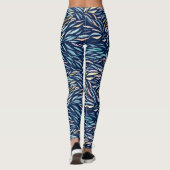 Leggings Aquarelle colorée Motif Abstrait feuille (Dos)