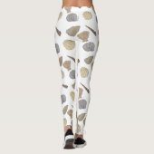 Leggings Aquarelle côtière Coques marines (Dos)