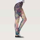 Leggings Aquarelle couleur Mandala or élégant Nebula (Droite)