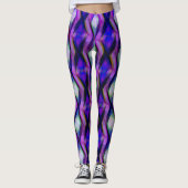 Leggings Aquarelle couleur violet vert rose (Devant)