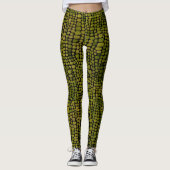 Leggings Aquarelle Crocodile Imprimer (Devant)