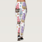 Leggings Aquarelle cupcakes colorés (Dos)