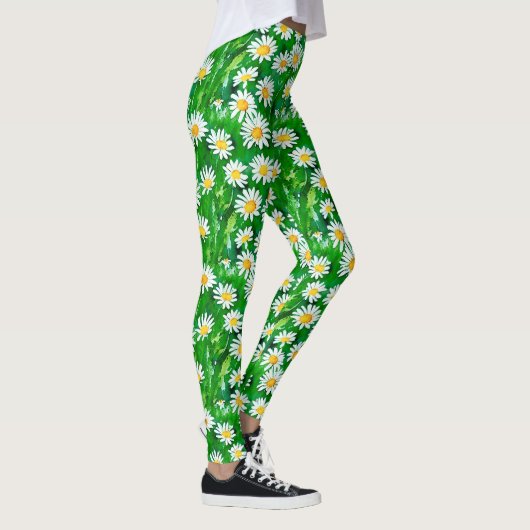 Leggings Aquarelle dans un champ vert (Droite)