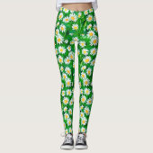 Leggings Aquarelle dans un champ vert (Devant)