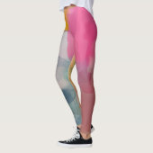 Leggings Aquarelle de bijoux ton Abstrait Art fin (Gauche)