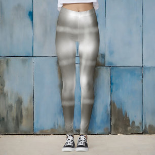 Leggings aquarelle de buffalo plaid gris blanc tartan tenda