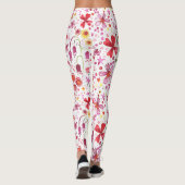 Leggings Aquarelle de fleurs sauvages (Dos)