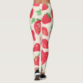 Leggings Aquarelle de fraise Motif coloré (Dos)