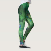 Leggings Aquarelle de la menthe motif floral (Droite)