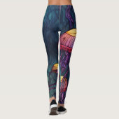 Leggings Aquarelle de méduse sous-marine (Dos)